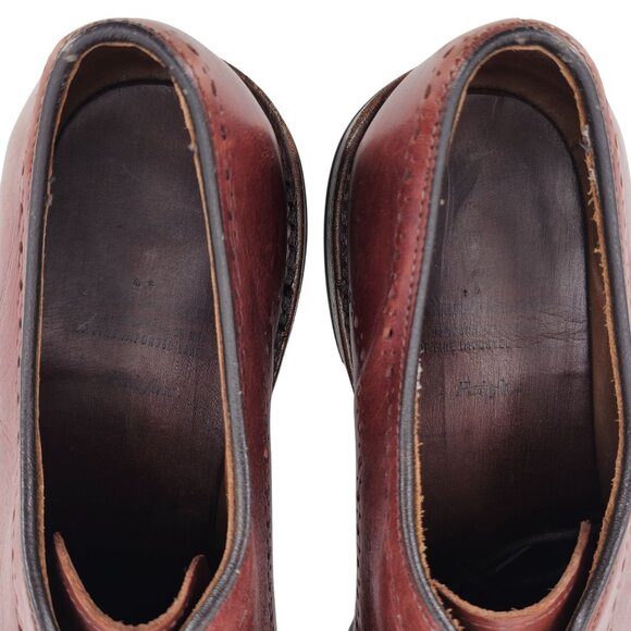 Allen Edmonds Fairfax Dress Shoes Mens size 8 Brown Leather Wholecut Oxfords USA - Picture 5 of 11